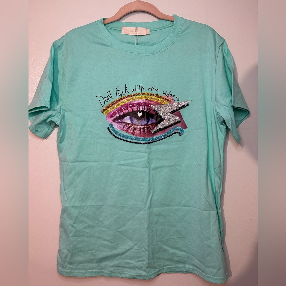 T-shirt woman graphic eye MINT